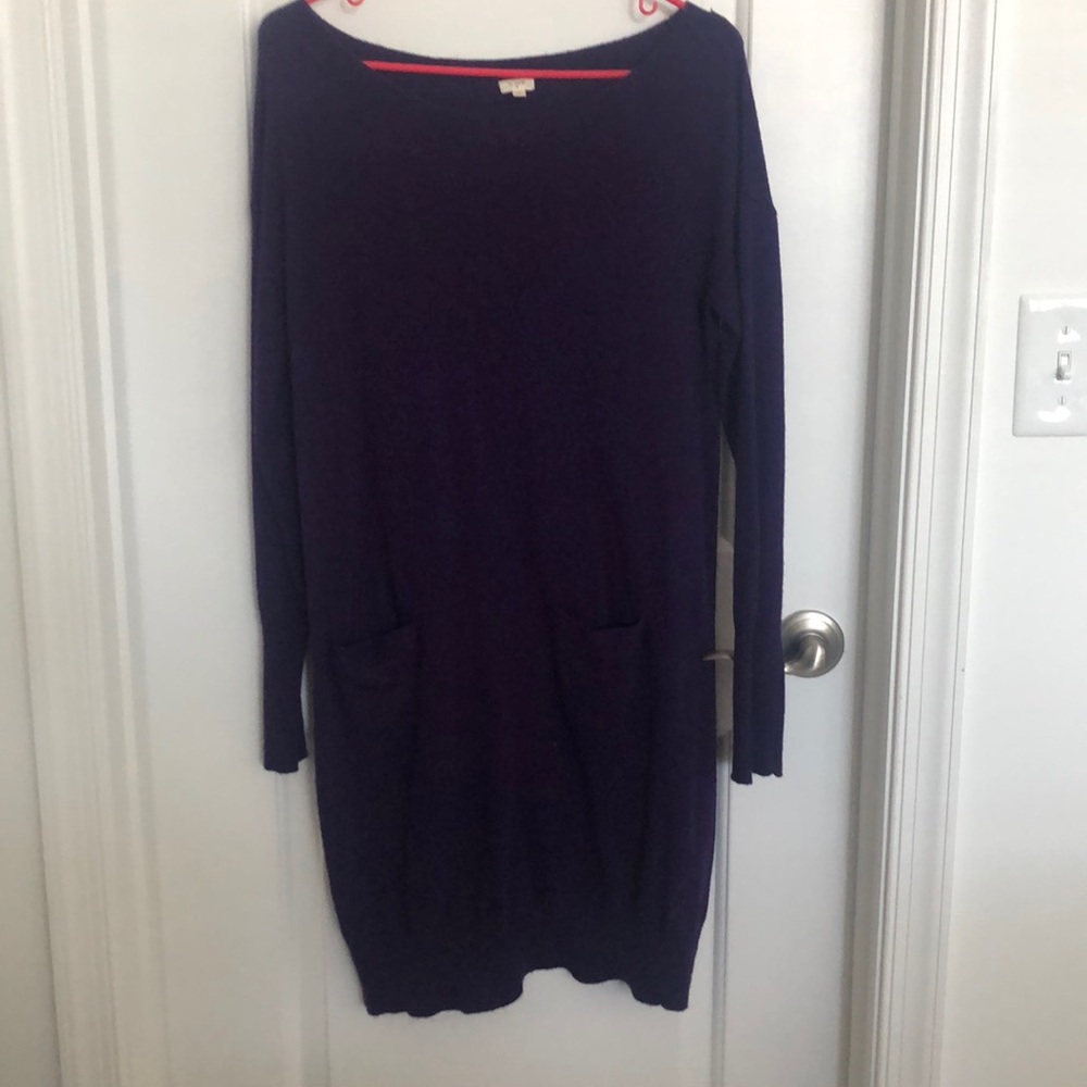 Purple sweater dress